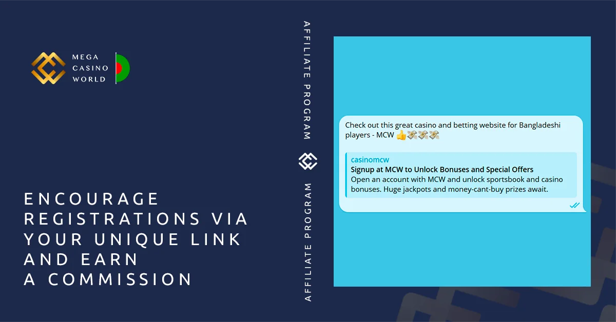 Earn a commision from every registration with your link - MCW Affiliates