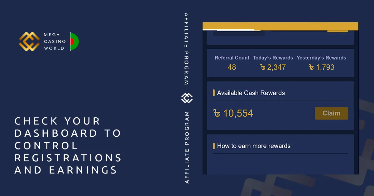 Check your dashboard to control affiliate related information - MCW