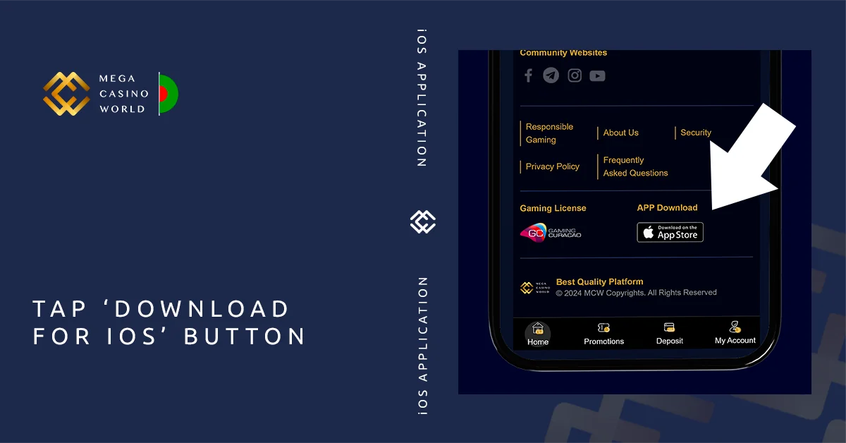 Tap on 'Download for iOS' button - MCW