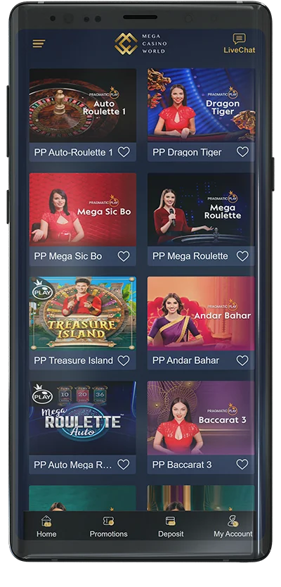 MCW Mobile App Casino Section