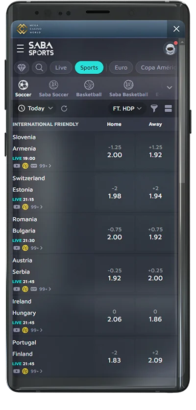 MCW Mobile App Sports Betting Section