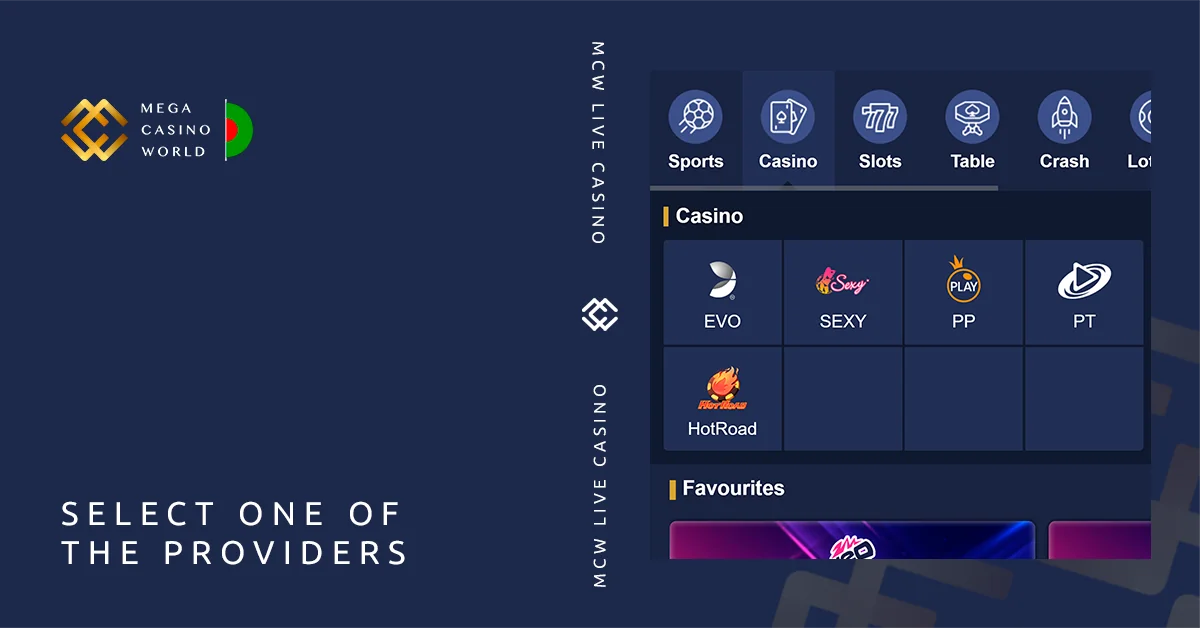 Select your favorite casino provider - MCW Bangladesh