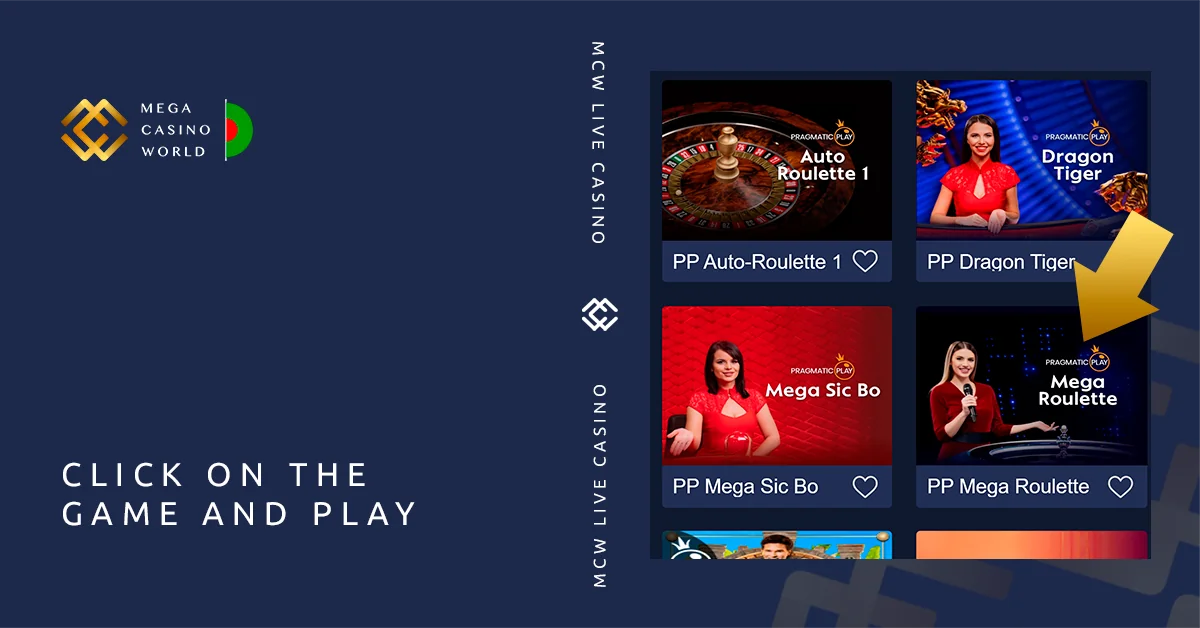 Click on the selected live game icon and launch it - MCW Casino