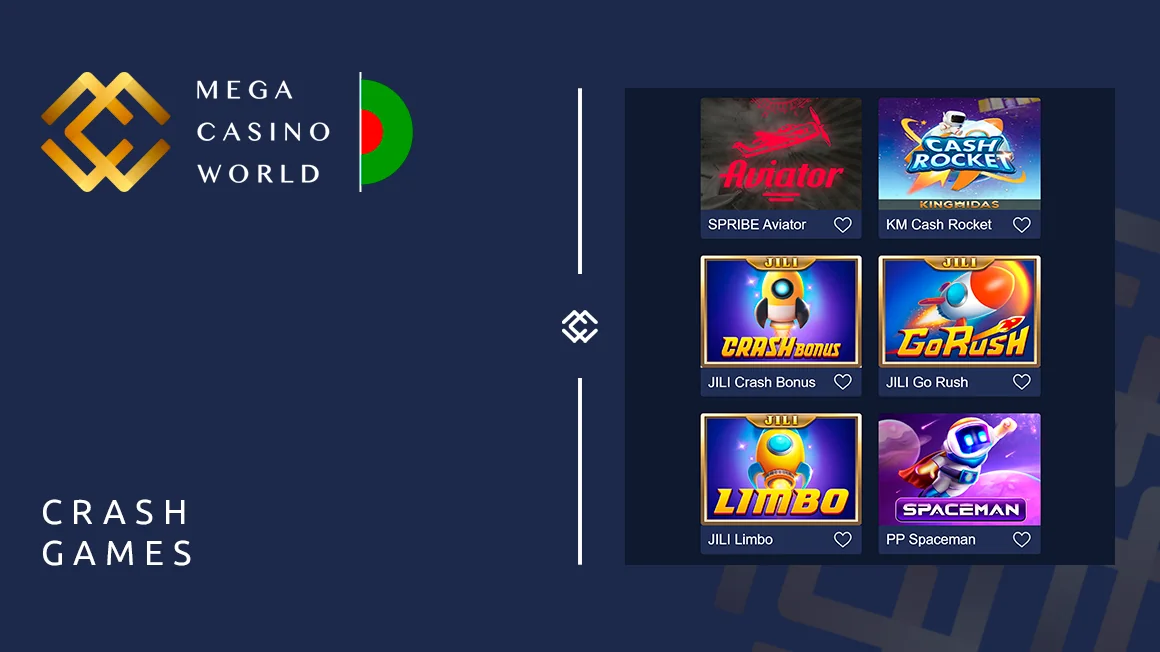 Players can find Crash Games from Spribe, Pragmatic Play, JILI, and KM at MCW
