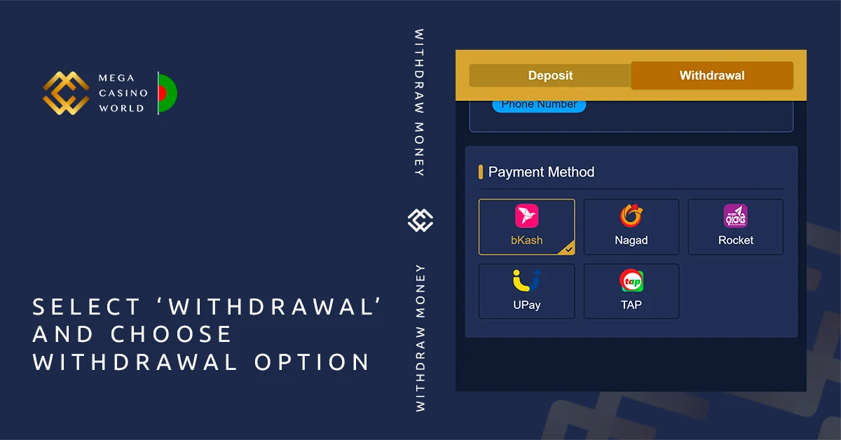 Select 'Withdrawal' at the top of the page - MCW