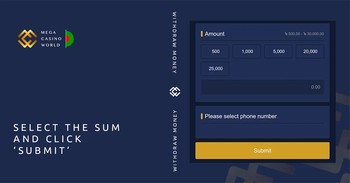 Fill in the withdrawal sum - MCW Bangladesh